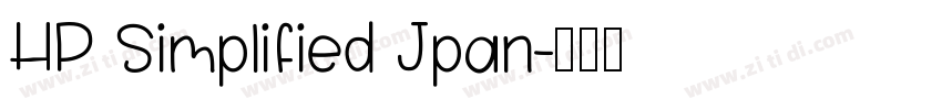 HP Simplified Jpan字体转换